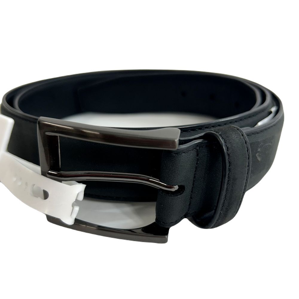 Alfani Saffiano Belt Mens XL 42-44 Black‎ Faux Leather
